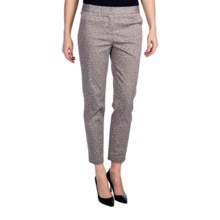 Amanda + Chelsea Novelty Ankle Pants (For Plus Size Women) in Grey Leopard - Closeouts
