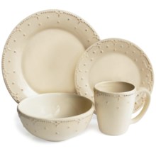American Atelier Genevieve Dinnerware Set - 16-Piece, Ceramic in Cream - Closeouts