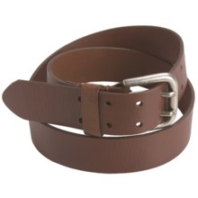 American Beltway 2-Prong Belt - Leather (For Men) in Brown - Closeouts