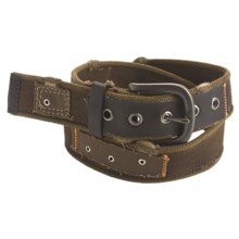 American Beltway Webbing Belt - Black Buckle (For Men) in Brown - Closeouts