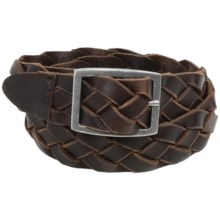 American Endurance Braided Leather Belt - Nickel Buckle (For Men) in Brown - Closeouts