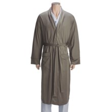 American Essentials Silk-Cotton Robe (For Men) in Olive - Closeouts
