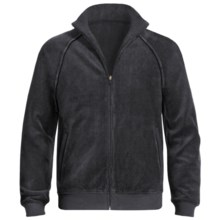 American Essentials Velour Zip Jacket (For Men) in Charcoal Heather - Closeouts