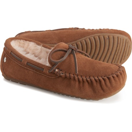 UPC 809996492048 product image for Amity Moccasins - Suede (For Women) - CHESTNUT (6 ) | upcitemdb.com