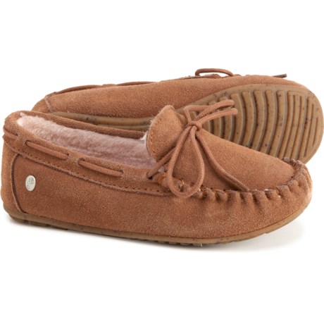 UPC 809996748800 product image for Amity Suede Slippers - Merino Wool Lined (For Girls) - Chestnut (4C ) | upcitemdb.com