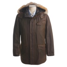 Andrew Marc Bauer Parka - Coyote Trim Hood, Insulated (For Men) in Saddle - Closeouts