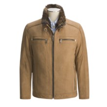 Andrew Marc Cafe Select Nubuck Jacket - Removable Rabbit Fur Liner (For Men) in Latte - Closeouts