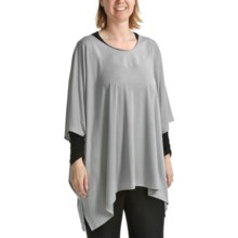 Annalee and Hope by Tiana B Jersey Oversized Tunic Shirt - Elbow Sleeves (For Women) in Grey - Closeouts
