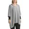 Annalee and Hope by Tiana B Jersey Oversized Tunic Shirt - Elbow Sleeves (For Women) in Grey