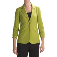 Anthracite Ponte Knit Blazer (For Women) in Peagreen - Closeouts