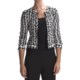 Anthracite Ruched Houndstooth Jacket (For Women)