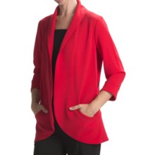 Anthracite Shawl Collar Cocoon Jacket (For Women) in Red - Closeouts