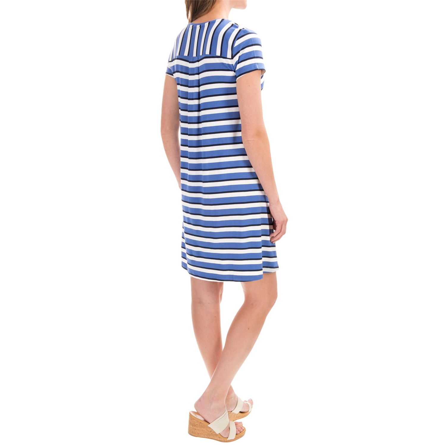 Antibes Blanc Striped T-Shirt Dress (For Women) - Save 30%