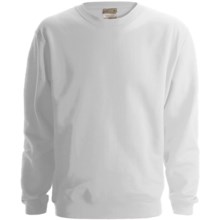 Anvil Fleece Sweatshirt - 8 oz. Organic Cotton (For Men and Women) in White - 2nds