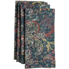 April Cornell Cotton Napkins - Set of 4 in Porcelain Paisley Indigo - Closeouts