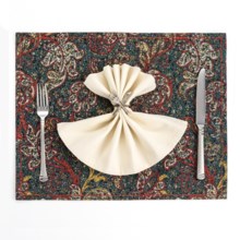 April Cornell Cotton Placemat in Porcelain Paisley Indigo - Closeouts