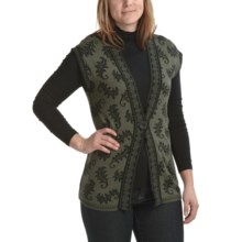 Apropos Baroque Jacquard Vest (For Women) in Artichoke - Closeouts