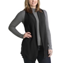 Apropos Drapey Cotton Blend Vest (For Women) in Black - Closeouts