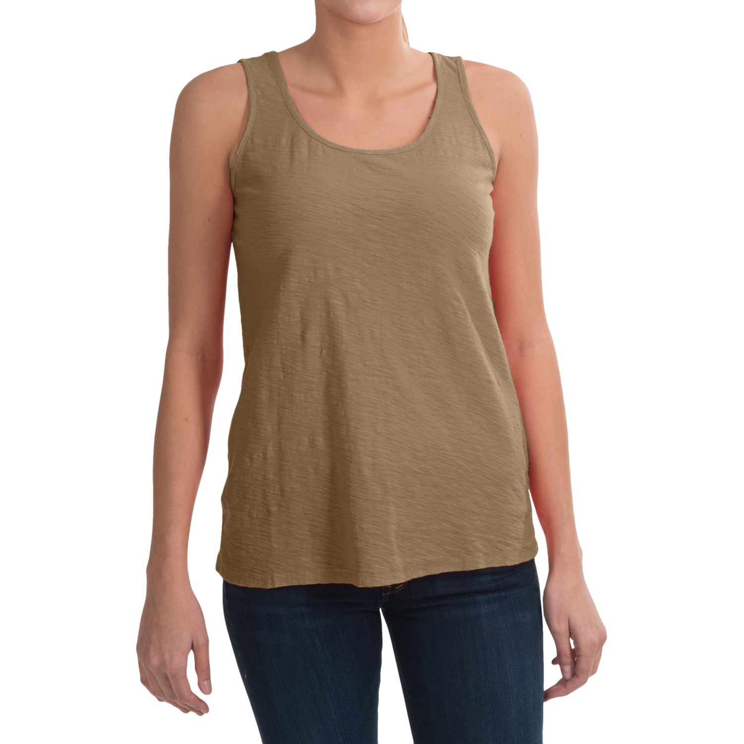 Apropos Savvy Long Tank Top Cotton Slub (For Women) Save 42