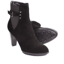 Aquatalia by Marvin K. Pumpkin 3 Ankle Boots - Leather, Side Zip (For Women) in Black Suede - Closeouts