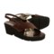 Aquatalia by Marvin K. Strut Sandals - Sling-Backs (For Women) in Brown Calf W/Python