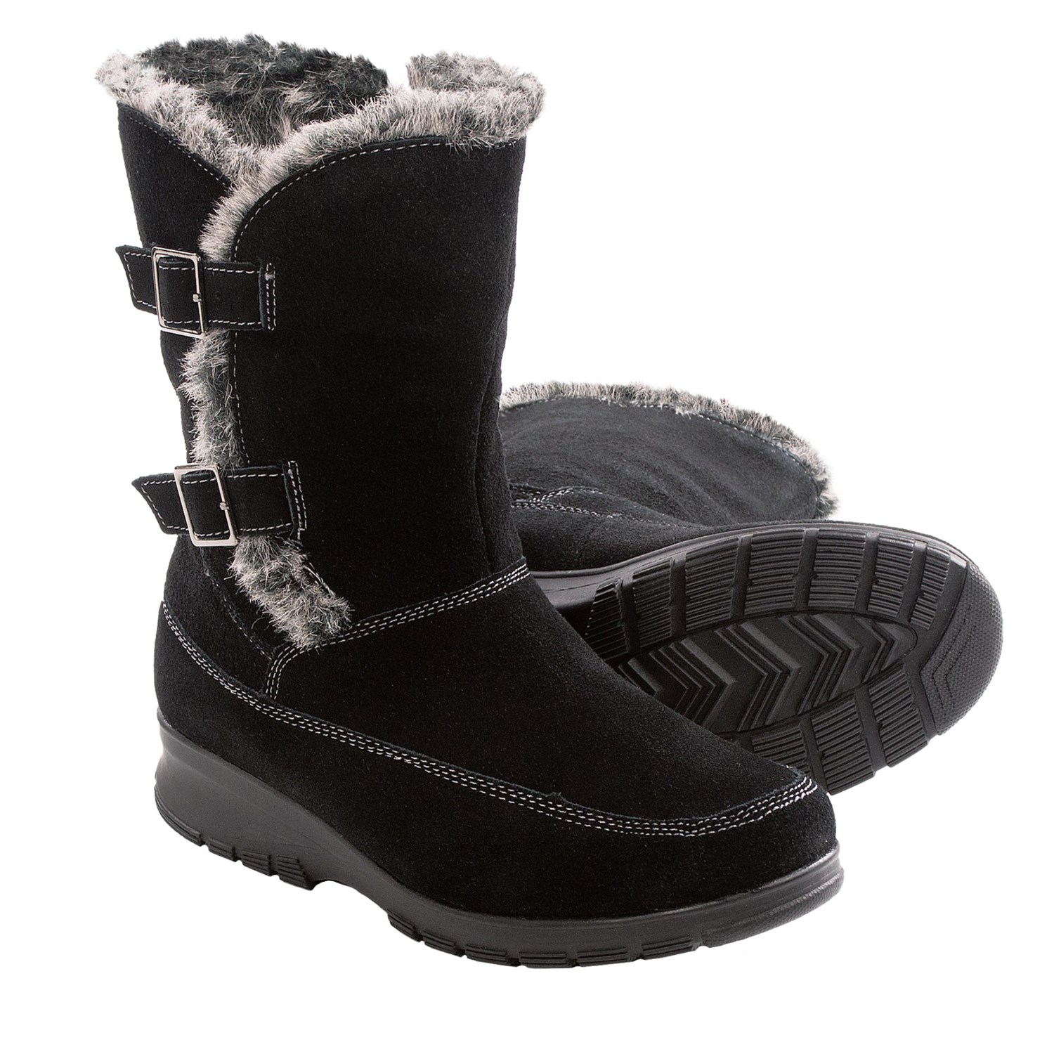 Womens Wide Calf Round Toe Buckle... Free shipping. Clearance