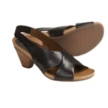Ara Barcelona Leather Sandals - Sling-Backs (For Women) in Black Smooth - Closeouts