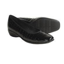 Ara Gella Croc Print Patent Leather Shoes - Wedge Heel (For Women) in Black - Closeouts