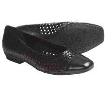 Ara Meredith Woven Leather Shoes - Flat (For Women) in Black Woven Leather - Closeouts