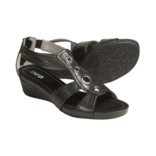 Ara Shikira T-Strap Sandals (For Women) in Black Leather - Closeouts