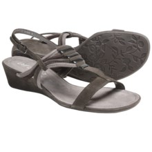 Ara Simone Wedge Sandals (For Women) in Taupe/Grey/Brown Suede - Closeouts