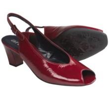 Ara Star Slingback Pumps - Leather, Peep Toe (For Women) in Red - Closeouts