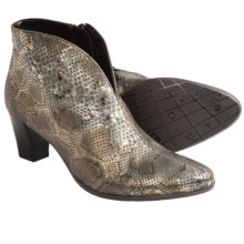 Ara Tala Ankle Boots - Side Zip (For Women) in Bronze Snake Print - Closeouts