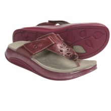 Aravon Robin Thong Sandals - Leather (For Women) in Red - Closeouts