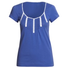 Arianne Pima Cotton Shirt - Short Sleeve (For Women) in Blueberry - Closeouts