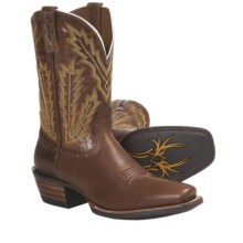 Ariat Adriano Moraes Cowboy Boots - Square Toe (For Men) in Dappled Brown/Quatrz - Closeouts