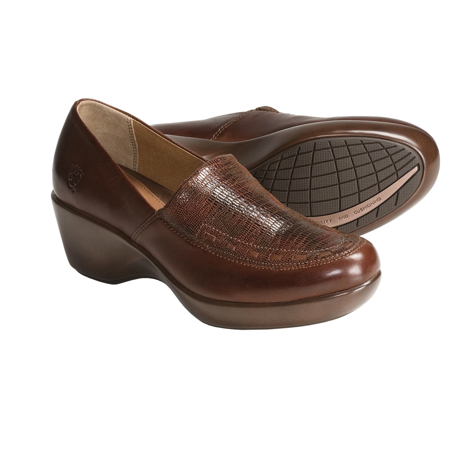 Ariat Arch Leather Shoes - Slip-Ons (For Women) in Cinnamon