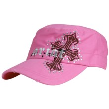 Ariat Cross Military Cap (For Women) in Hot Pink - Closeouts