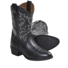 Ariat Heritage Western Boots - R-Toe (For Kids and Youth) in Black - Closeouts