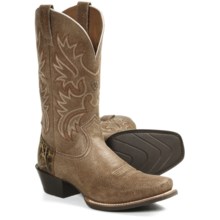 Ariat Legend Cowboy Boots - Leather, Square Toe (For Men) in Roughed Tan - Closeouts