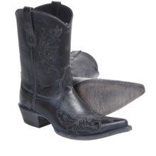 Ariat Pegosa Cowboy Boots - D-Toe, Leather (For Women) in Stone Washed Black - Closeouts