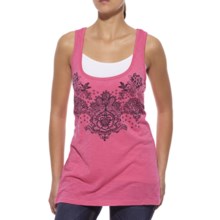 Ariat Printed Lace Tank Top - Scoop Neck (For Women) in Fandango Pink - Closeouts