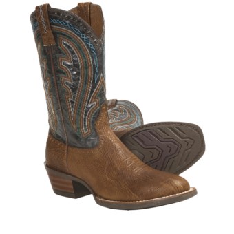 Ariat Ricochet Cowboy Boots - Leather, W-Toe (For Men) in Tan/Turquoise