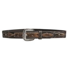 Ariat Sidewinder Belt - Leather, Silver Buckle (For Men) in Brown/Light Brindle - Closeouts