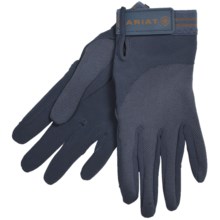 Ariat Tek Grip Riding Gloves (For Women) in Slate - Closeouts