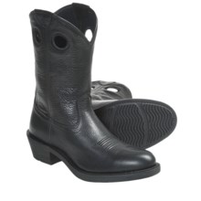Ariat Trail Hand Cowboy Boots - Full-Grain Leather (For Men) in Black Deertan - Closeouts