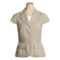 Asara Washed Linen-Cotton Jacket - Short Sleeve (For Women) in Multi