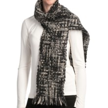 Asian Eye Alyeska Scarf - Wool (For Women) in Black Tweed - Closeouts