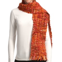 Asian Eye Alyeska Scarf - Wool (For Women) in Orange Tweed - Closeouts