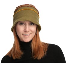 Asian Eye Anne Bucket Hat - Boiled Wool, Top Stitching (For Women) in Tan - Closeouts